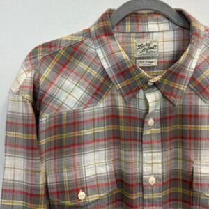 Lucky Brand Red Brown Plaid Flannel Shirt XXL